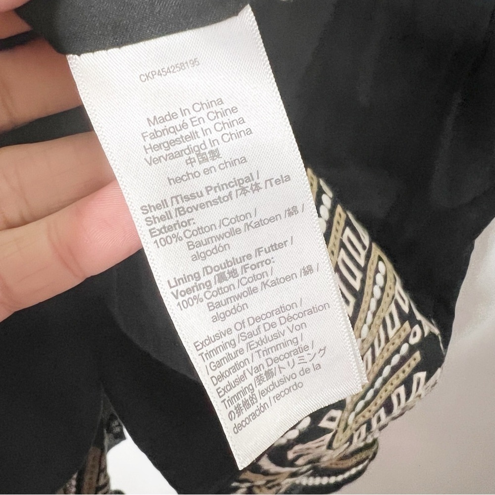 Madewell Black Embroidered Eyelet Puff Sleeve Mini Dress Size Large - Picture 7 of 9